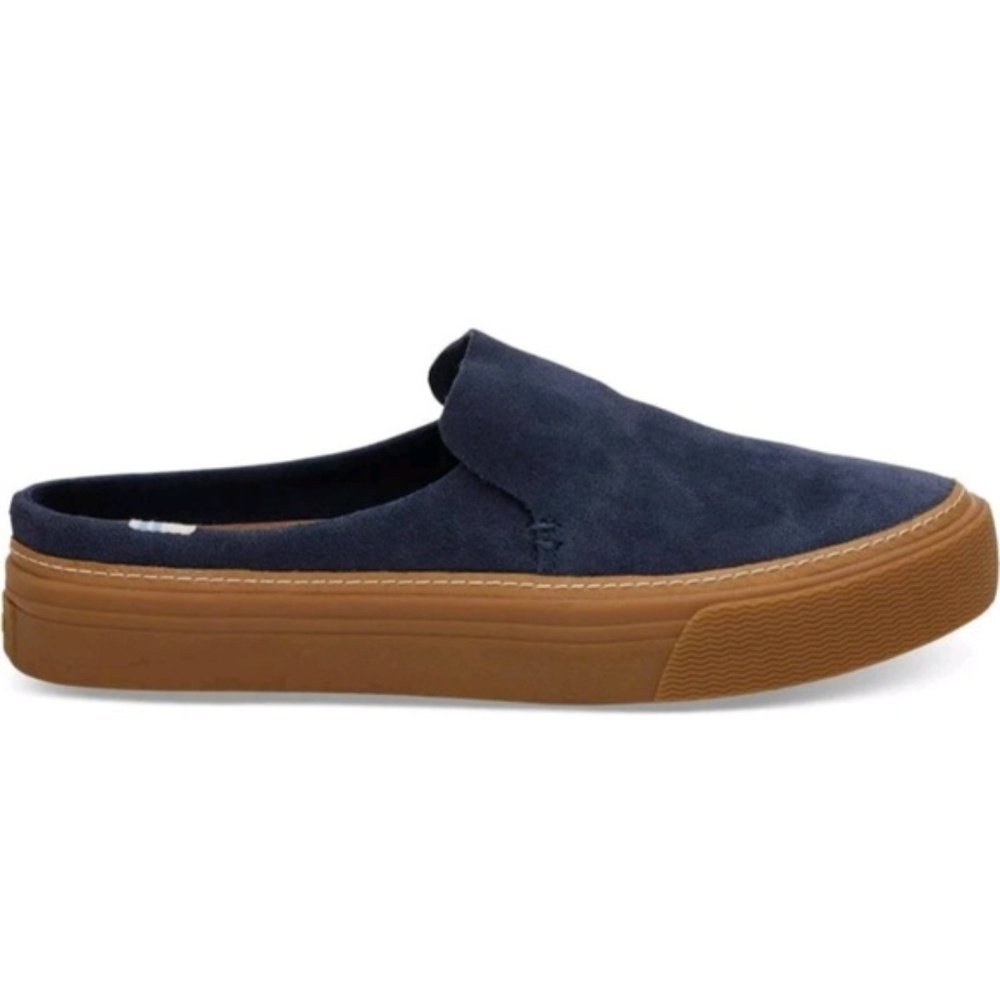Toms Navy Suede Mules
